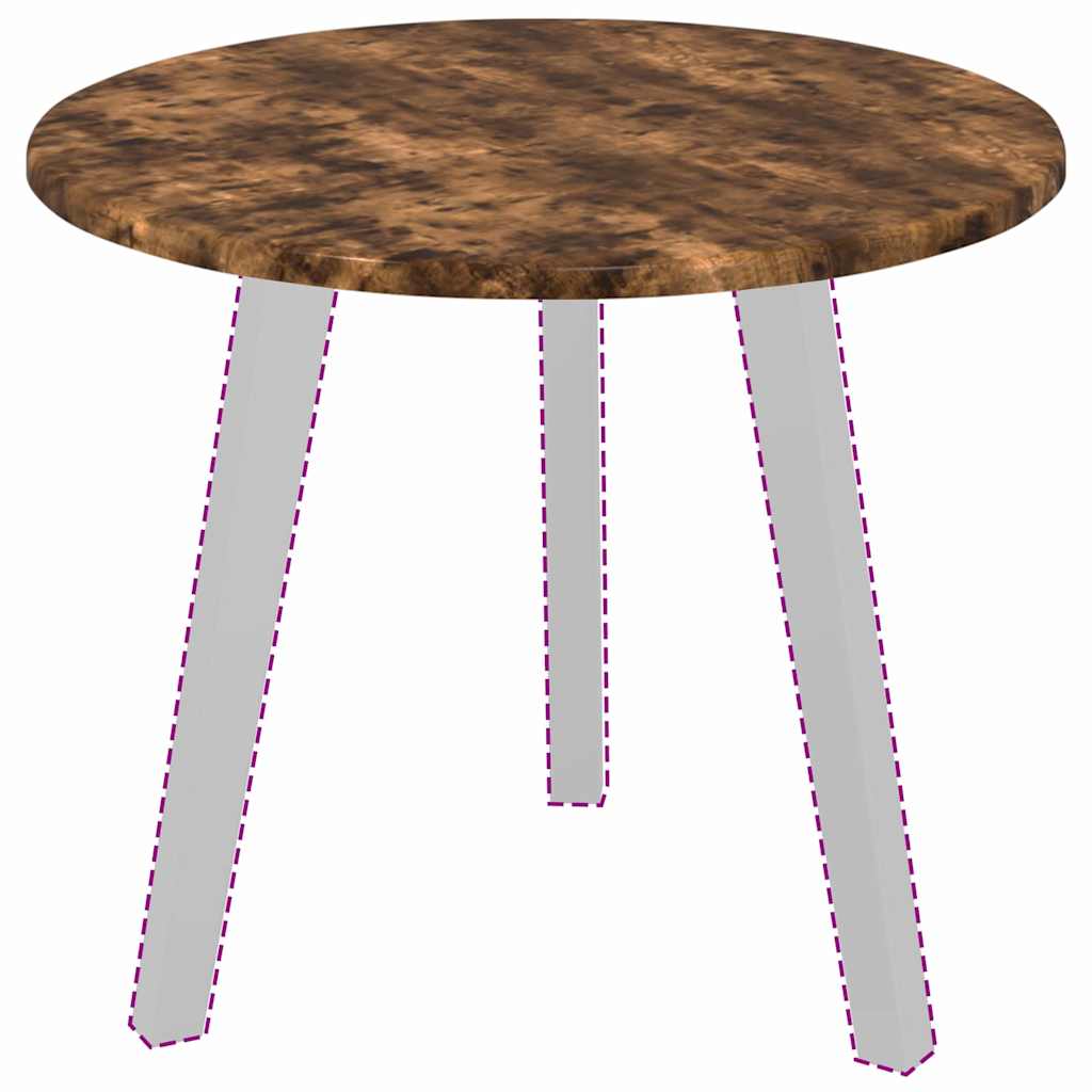 vidaXL Table Top Ø 50 x 1.5 cm Round Engineered Wood Smoked Oak
