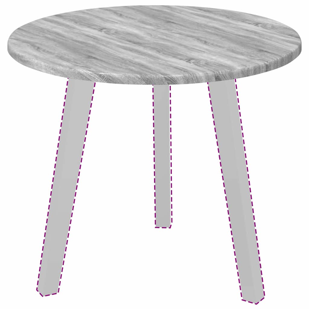 vidaXL Table Top Grey sonoma Ø 50 x 1.5 cm Engineered Wood