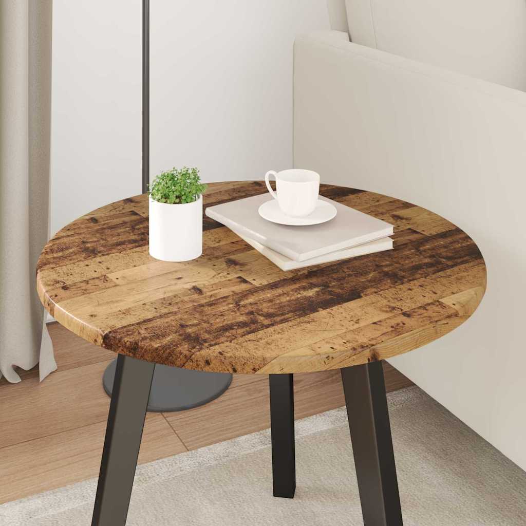 vidaXL Table Top Old wood Ø 50 x 1.5 cm Engineered Wood