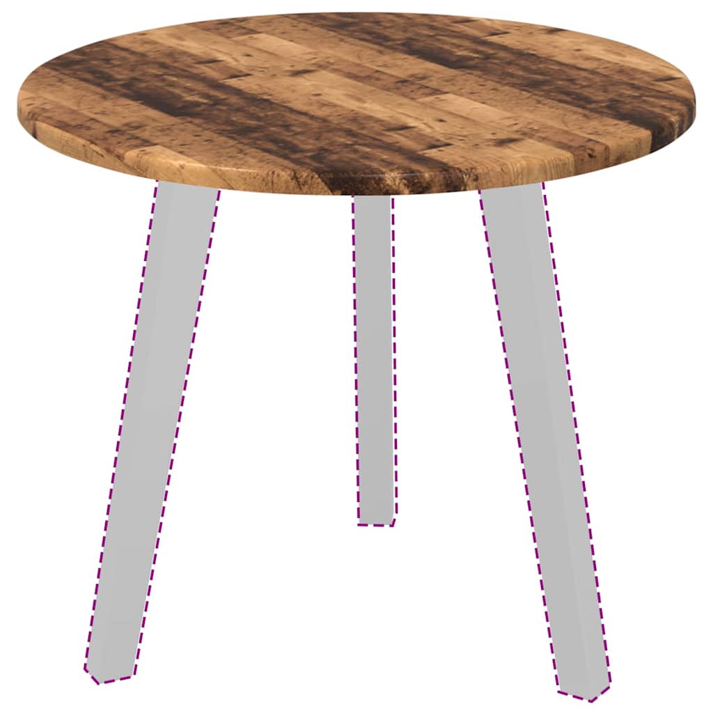 vidaXL Table Top Old wood Ø 50 x 1.5 cm Engineered Wood