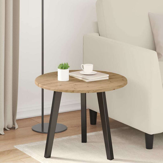 vidaXL Table Top Ø 50 x 1.5 cm Round Engineered Wood Artisan Oak