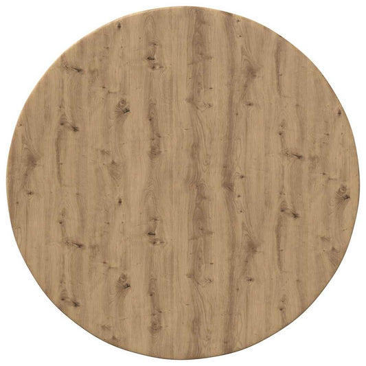 vidaXL Table Top Ø 50 x 1.5 cm Round Engineered Wood Artisan Oak