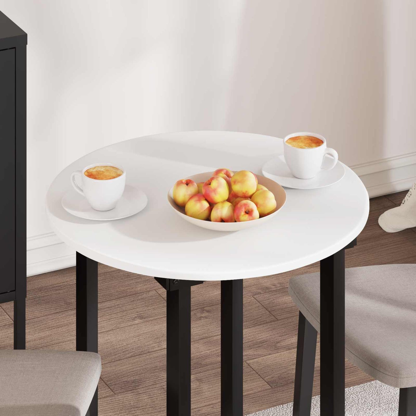 vidaXL Table Top Ø 60 x 1.5 cm Round Engineered Wood White