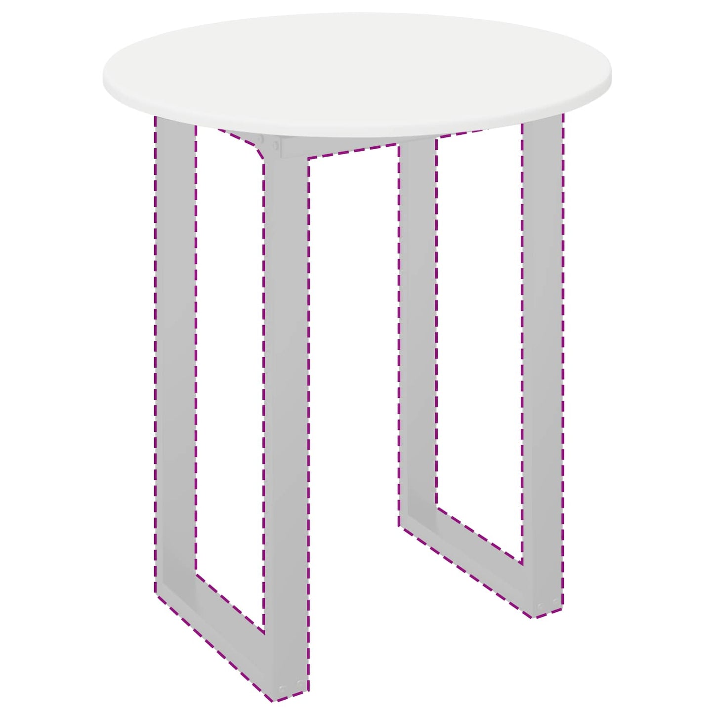 vidaXL Table Top Ø 60 x 1.5 cm Round Engineered Wood White