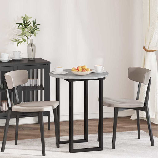 vidaXL Table Top Ø 60 x 1.5 cm Round Engineered Wood Concrete Grey