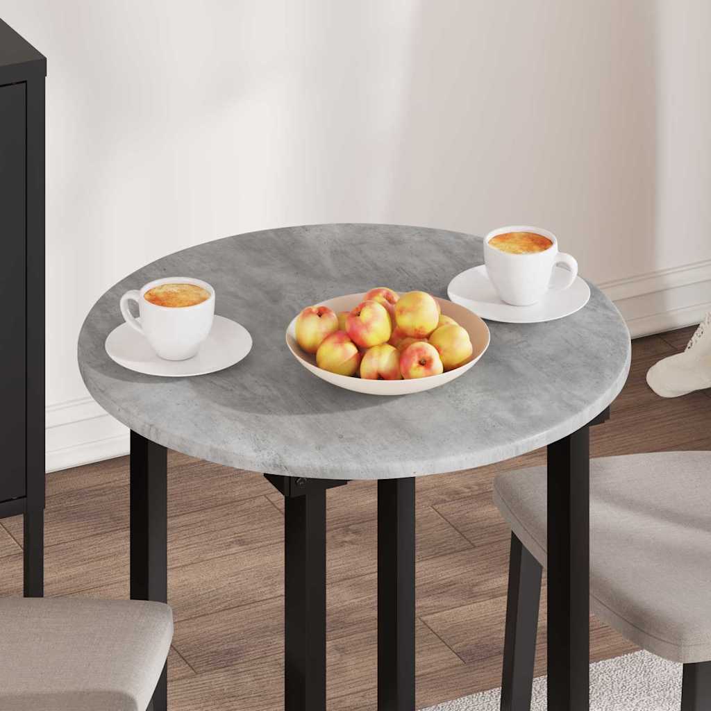vidaXL Table Top Concrete grey Ø 60 x 1.5 cm Engineered Wood