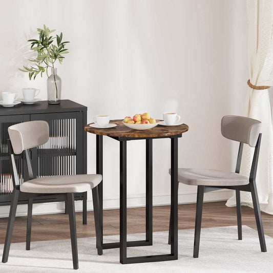 vidaXL Table Top Ø 60 x 1.5 cm Round Engineered Wood Smoked Oak