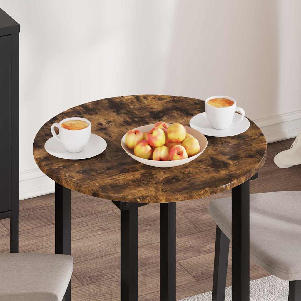 vidaXL Table Top Ø 60 x 1.5 cm Round Engineered Wood Smoked Oak