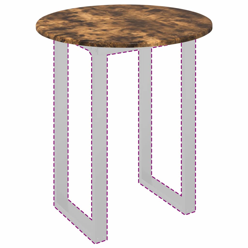 vidaXL Table Top Ø 60 x 1.5 cm Round Engineered Wood Smoked Oak