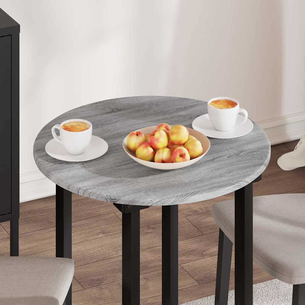 vidaXL Table Top Grey sonoma Ø 60 x 1.5 cm Engineered Wood