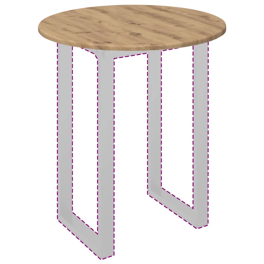 vidaXL Table Top Artisan oak Ø 60 x 1.5 cm Engineered Wood
