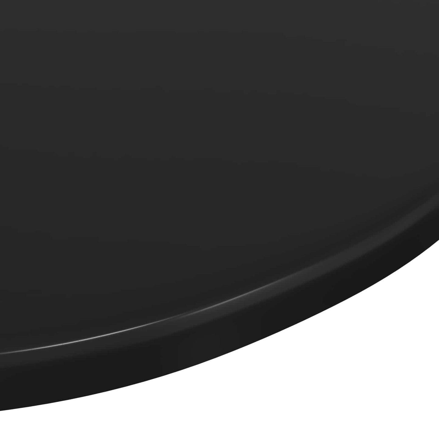 vidaXL Table Top Ø 70 x 1.5 cm Round Engineered Wood Black