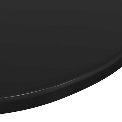 vidaXL Table Top Ø 70 x 1.5 cm Round Engineered Wood Black