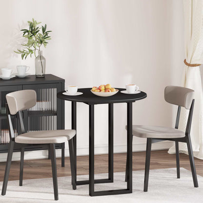 vidaXL Table Top Ø 70 x 1.5 cm Round Engineered Wood Black