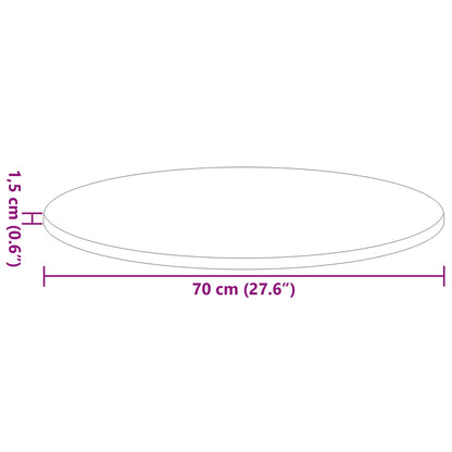 vidaXL Table Top Ø 70 x 1.5 cm Round Engineered Wood Black