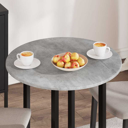 vidaXL Table Top Ø 70 x 1.5 cm Round Engineered Wood Concrete Grey