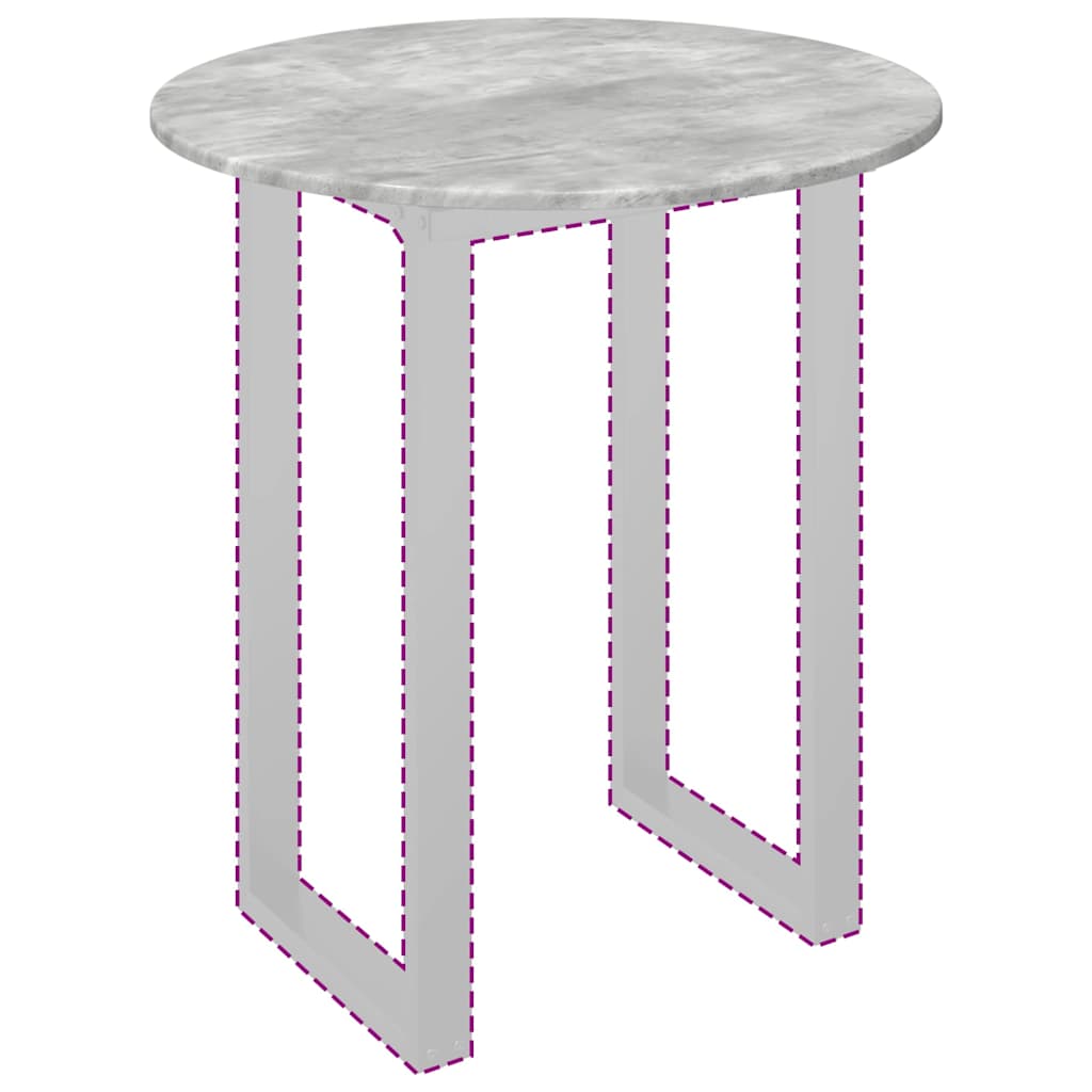 vidaXL Table Top Ø 70 x 1.5 cm Round Engineered Wood Concrete Grey