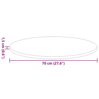 vidaXL Table Top Ø 70 x 1.5 cm Round Engineered Wood Concrete Grey