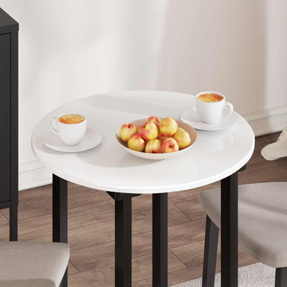 vidaXL Table Top Ø 70 x 1.5 cm Round Engineered Wood High Gloss White