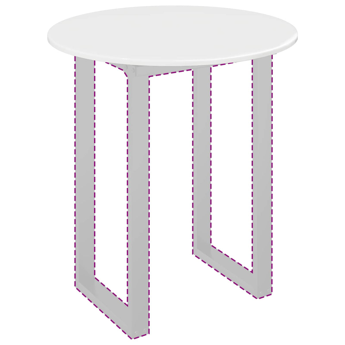 vidaXL Table Top Ø 70 x 1.5 cm Round Engineered Wood High Gloss White
