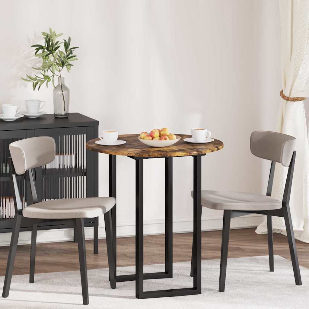 vidaXL Table Top Ø 70 x 1.5 cm Round Engineered Wood Smoked Oak