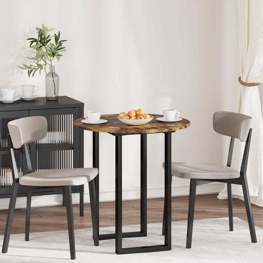 vidaXL Table Top Ø 70 x 1.5 cm Round Engineered Wood Smoked Oak