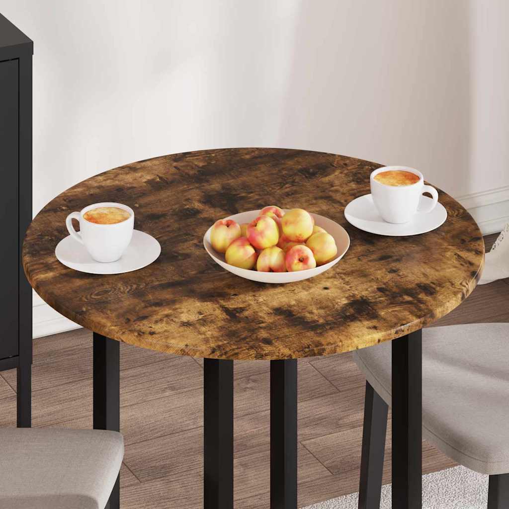 vidaXL Table Top Ø 70 x 1.5 cm Round Engineered Wood Smoked Oak