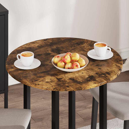 vidaXL Table Top Ø 70 x 1.5 cm Round Engineered Wood Smoked Oak