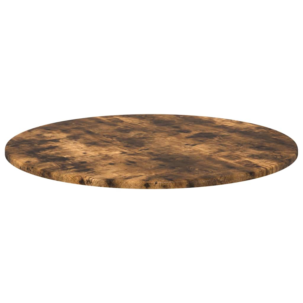 vidaXL Table Top Ø 70 x 1.5 cm Round Engineered Wood Smoked Oak