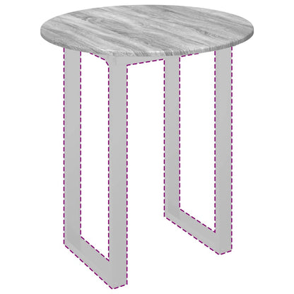 vidaXL Table Top Grey sonoma Ø 70 x 1.5 cm Engineered Wood