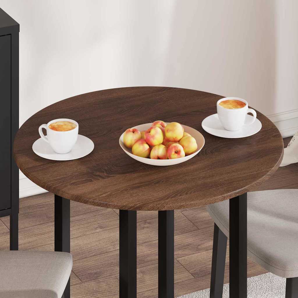 vidaXL Table Top Brown oak Ø 70 x 1.5 cm Engineered Wood