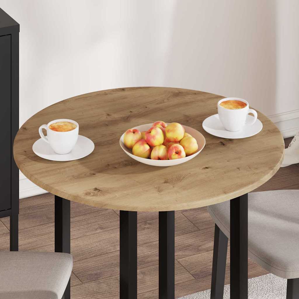 vidaXL Table Top Artisan oak Ø 70 x 1.5 cm Engineered Wood