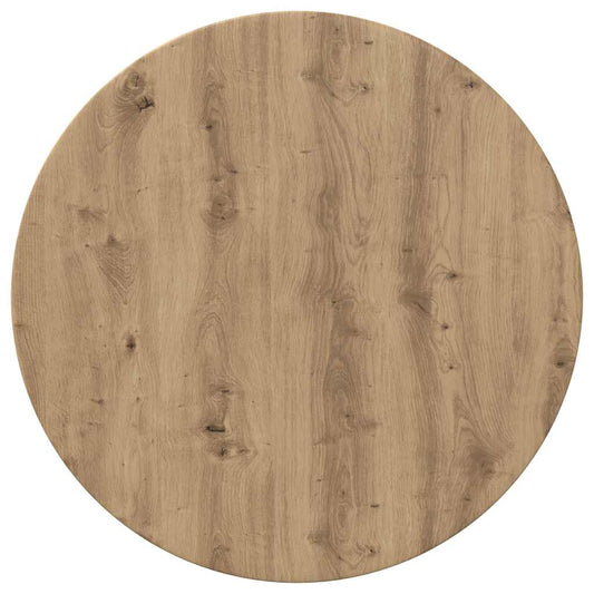 vidaXL Table Top Ø 70 x 1.5 cm Round Engineered Wood Artisan Oak