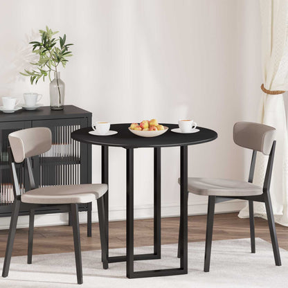 vidaXL Table Top Ø 80 x 1.5 cm Round Engineered Wood Black