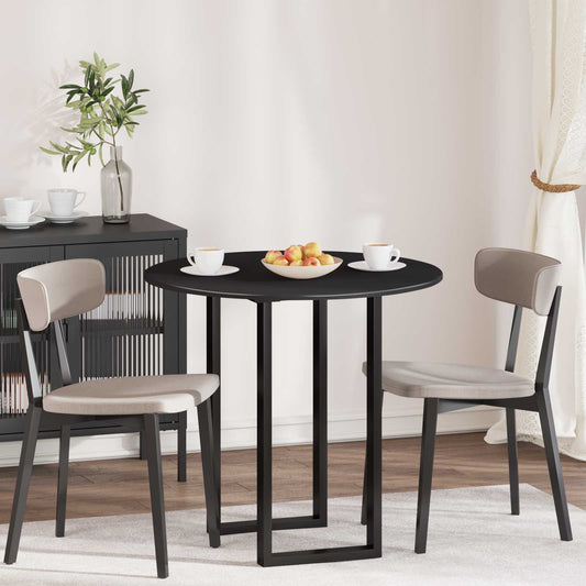 vidaXL Table Top Ø 80 x 1.5 cm Round Engineered Wood Black