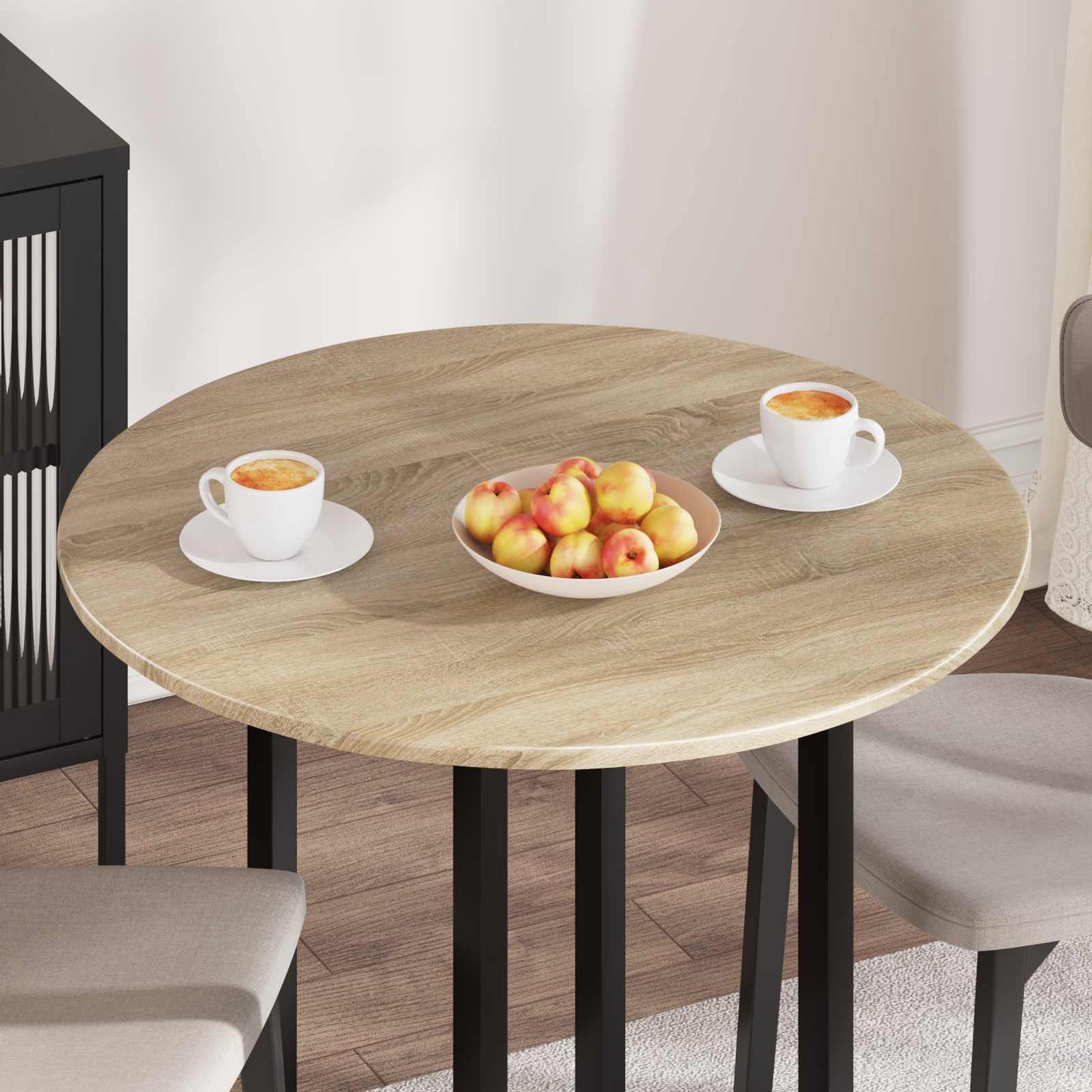 vidaXL Table Top Ø 80 x 1.5 cm Round Engineered Wood Sonoma Oak
