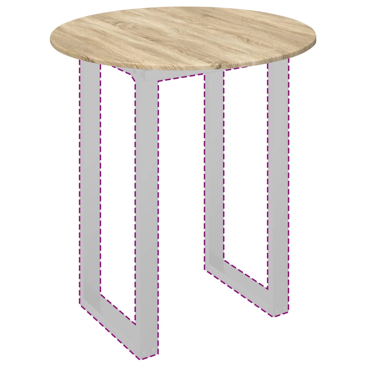 vidaXL Table Top Ø 80 x 1.5 cm Round Engineered Wood Sonoma Oak