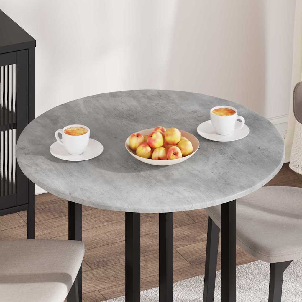vidaXL Table Top Ø 80 x 1.5 cm Round Engineered Wood Concrete Grey