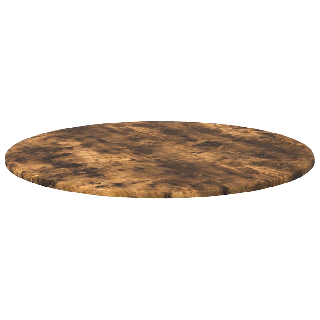 vidaXL Table Top Ø 80 x 1.5 cm Round Engineered Wood Smoked Oak
