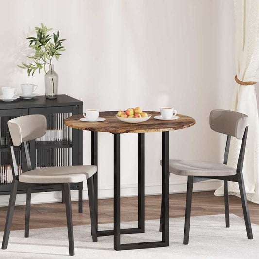 vidaXL Table Top Ø 80 x 1.5 cm Round Engineered Wood Old Wood