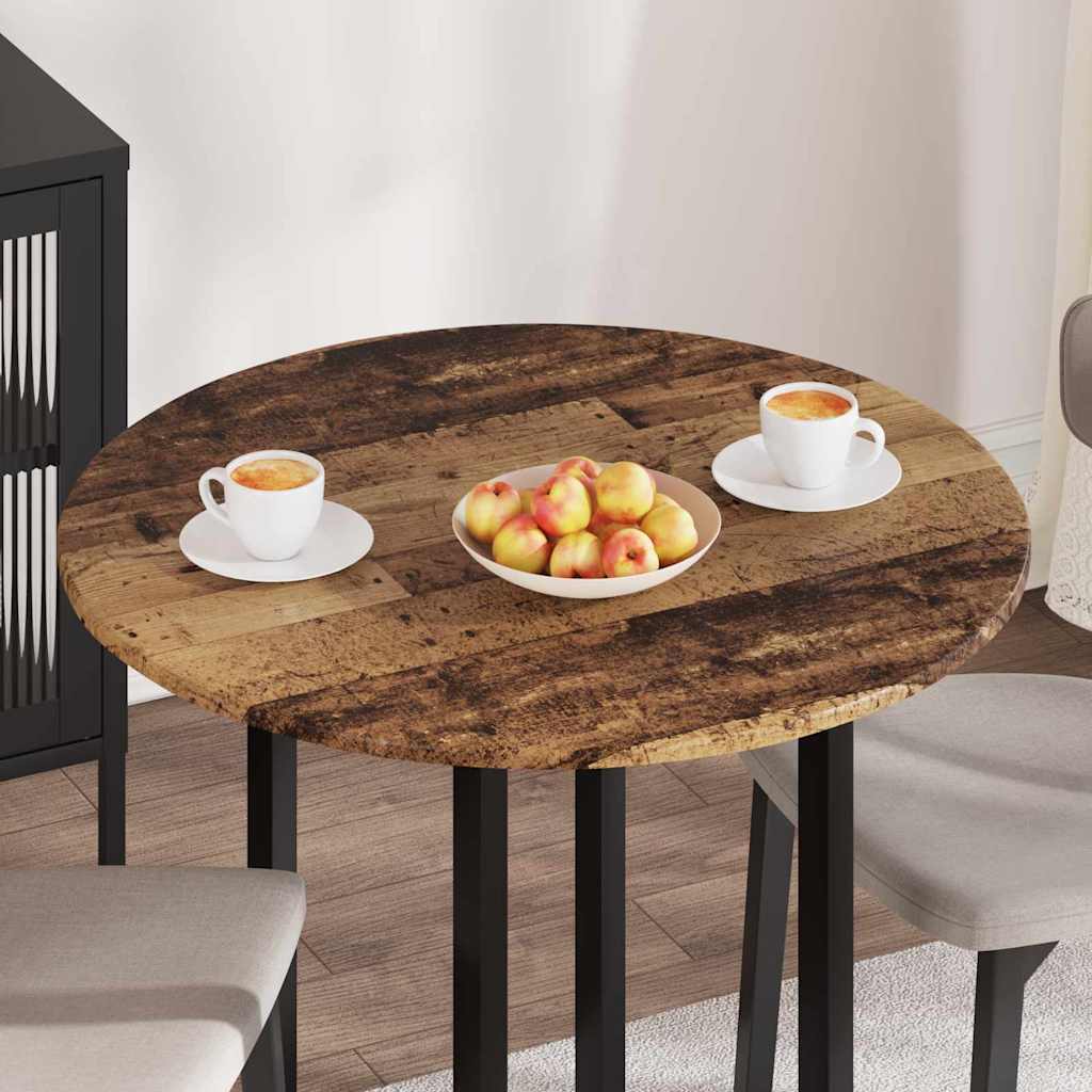 vidaXL Table Top Old wood Ø 80 x 1.5 cm Engineered Wood