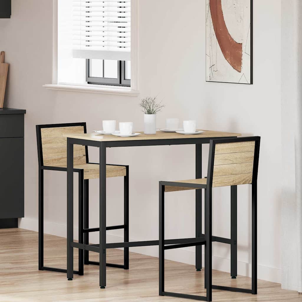 vidaXL Table Sonoma Oak 100 x 50 x 90.5 cm Engineered Wood and Steel