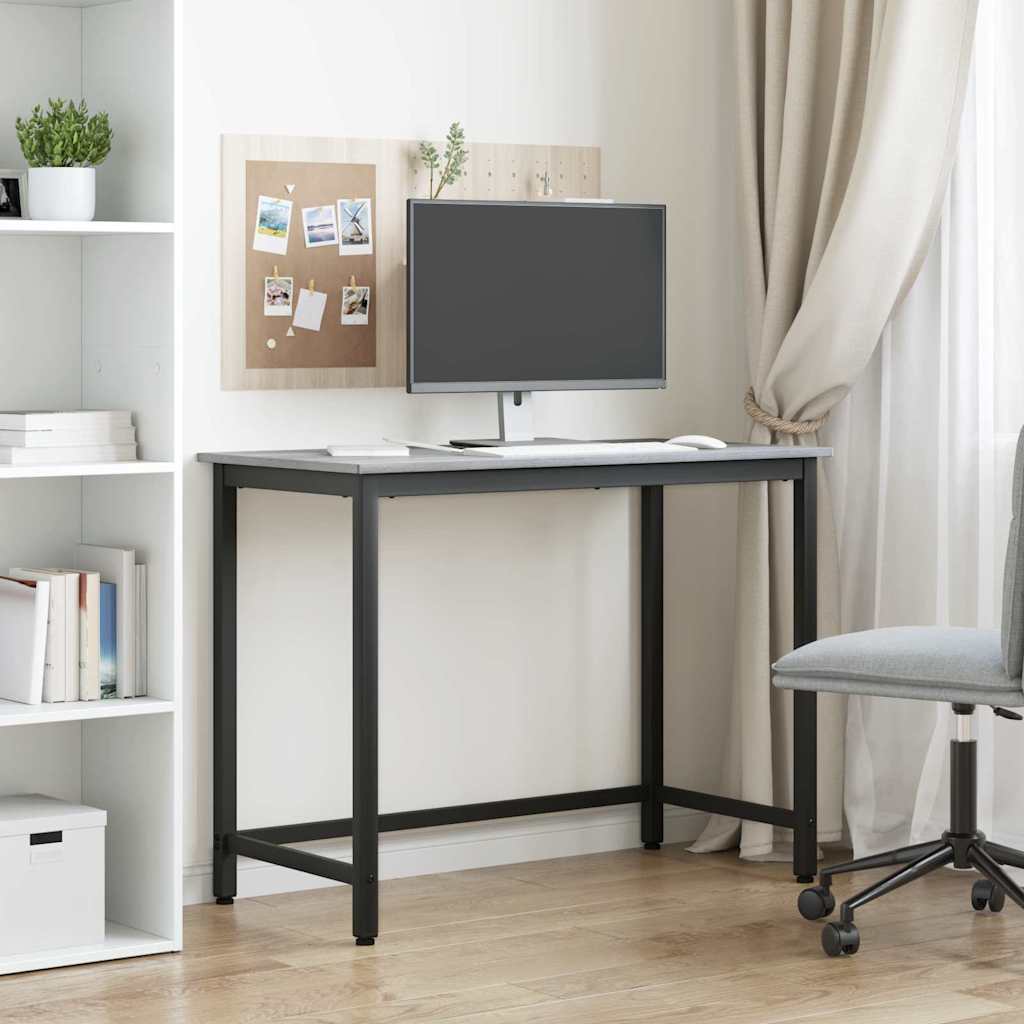 vidaXL Table Grey Sonoma 80 x 50 x 76.5 cm Engineered Wood and Steel