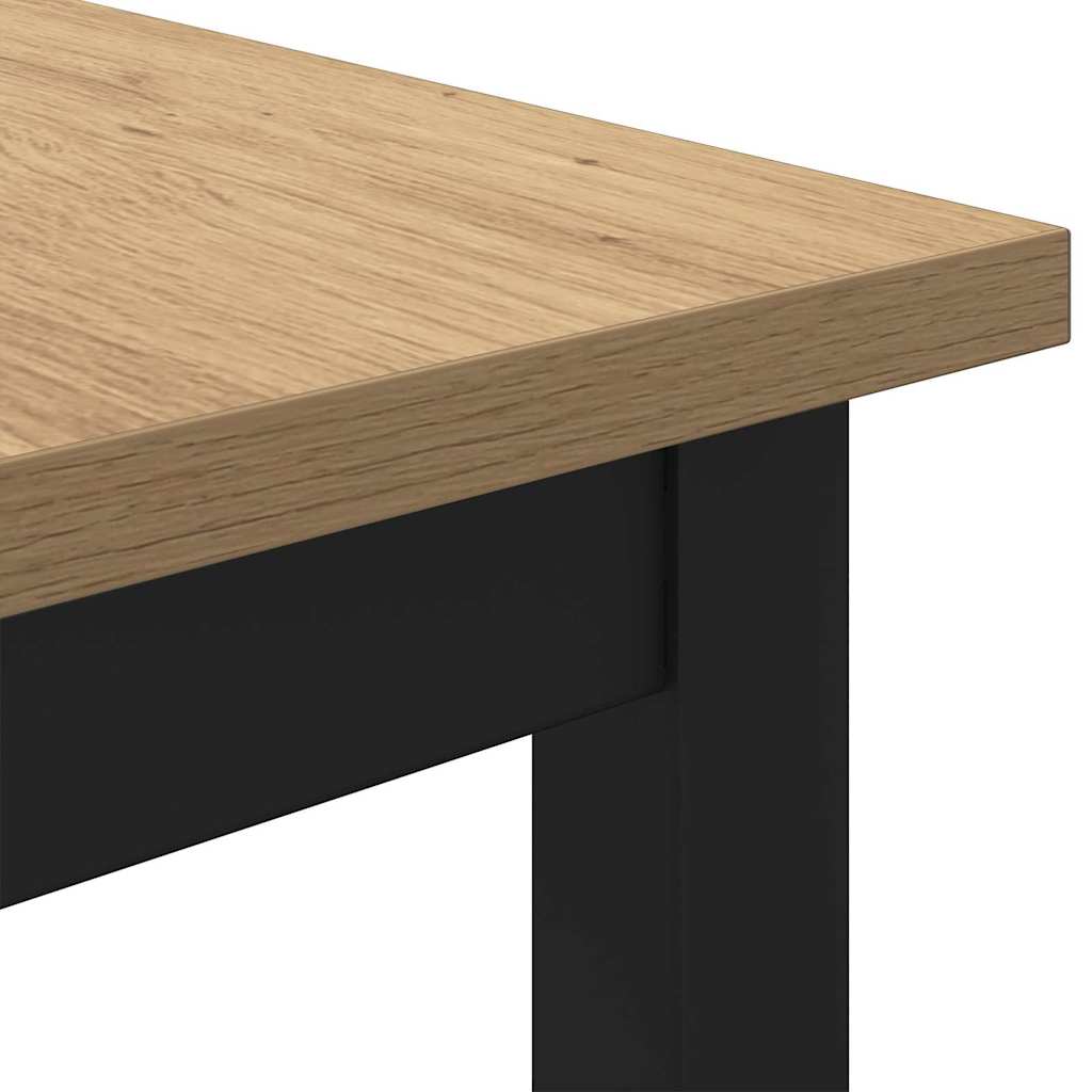 vidaXL Table Artisan Oak 100 x 50 x 76.5 cm Engineered Wood and Steel