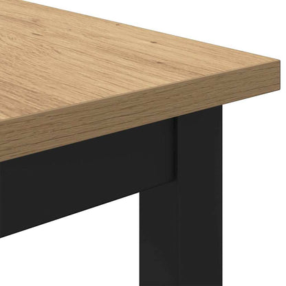 vidaXL Table Artisan Oak 100 x 50 x 76.5 cm Engineered Wood and Steel