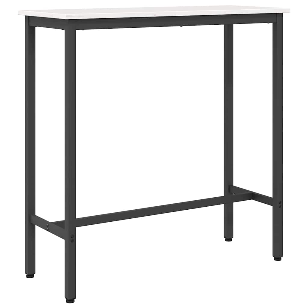 vidaXL Table White 100 x 40 x 101 cm Engineered Wood and Steel