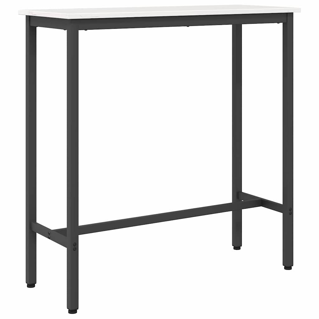 vidaXL Table White 100 x 40 x 101 cm Engineered Wood and Steel
