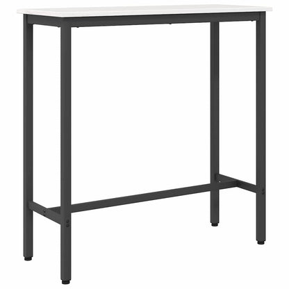 vidaXL Table White 100 x 40 x 101 cm Engineered Wood and Steel