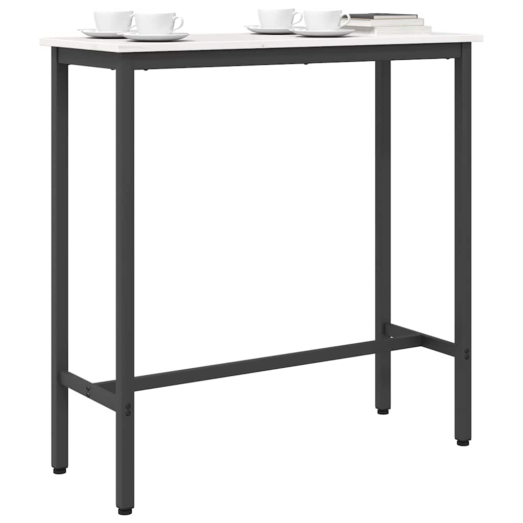vidaXL Table White 100 x 40 x 101 cm Engineered Wood and Steel