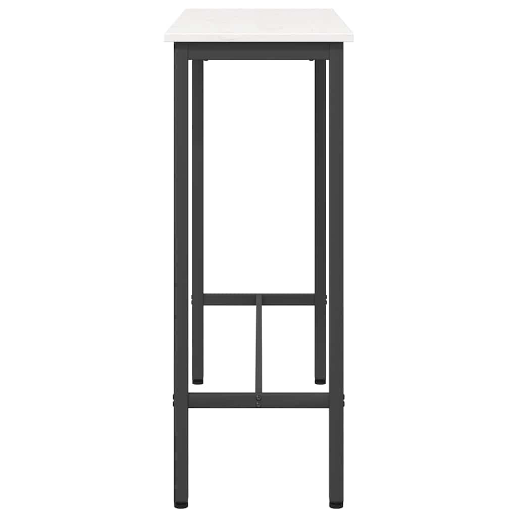 vidaXL Table White 100 x 40 x 101 cm Engineered Wood and Steel